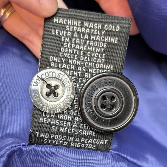 Volcom Houndstooth Lined Pea Coat - Picture 9 of 10